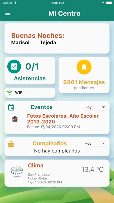 Captures d'écran de MiCentro Agenda Pequeñín