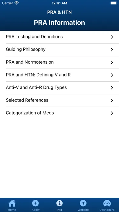 PRA and HTN Screenshots