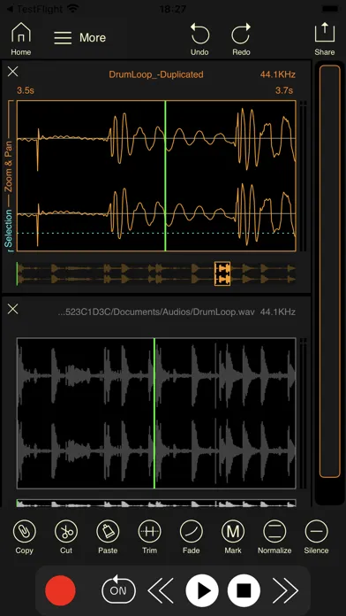 Capturas de pantalla de Wavebox Audio Editor