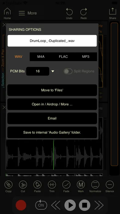 Capturas de pantalla de Wavebox Audio Editor