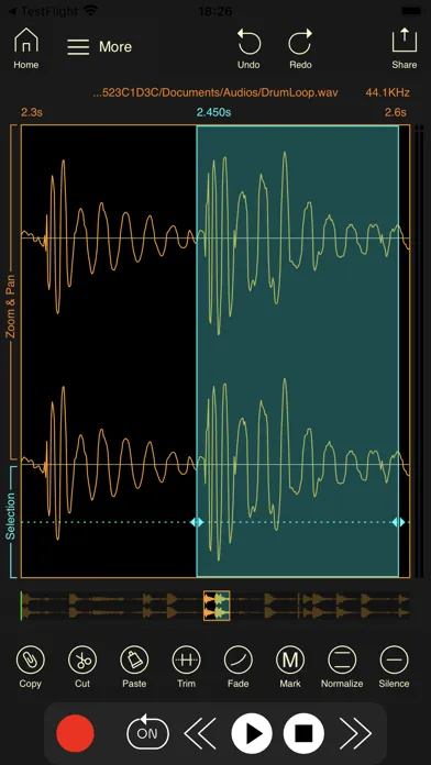 Capturas de pantalla de Wavebox Audio Editor