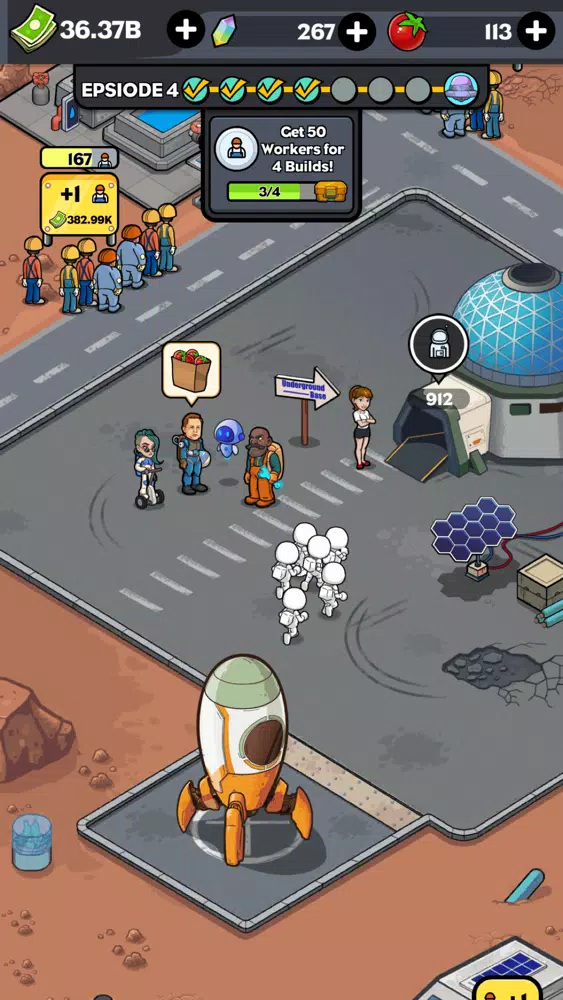 Tangkapan layar Idle Mars