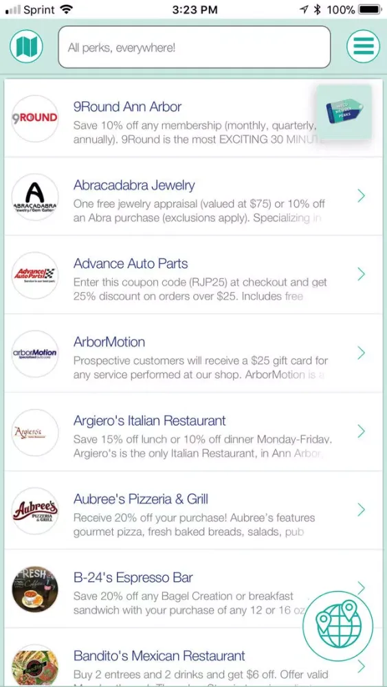 Zrzuty ekranu Washtenaw FCU Member Perks