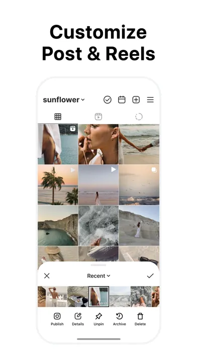 Captures d'écran de My Feed・Grid Preview & Planner