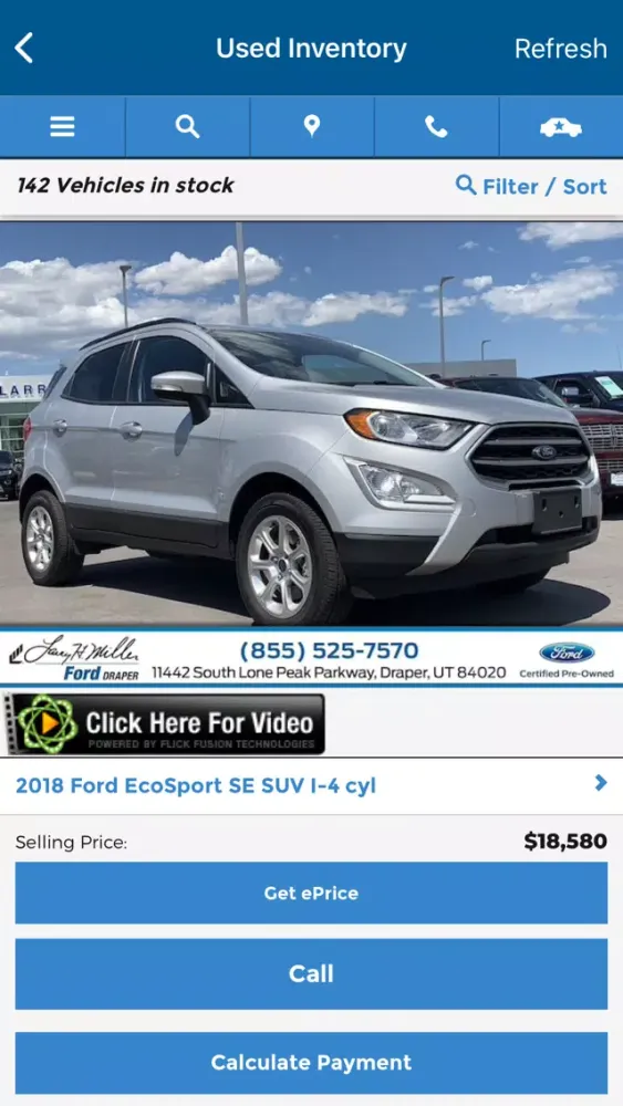 Capturas de tela do Larry H. Miller Dealerships