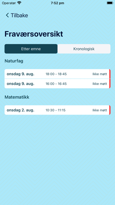 NOA Notice Of Attendance Screenshots
