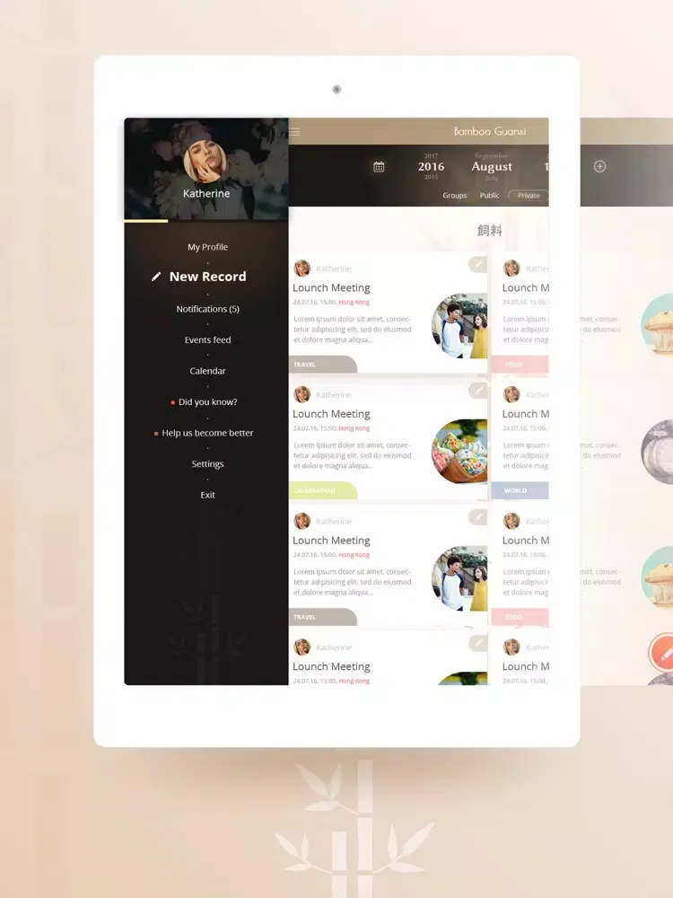 eDiary App iPad  Screenshots