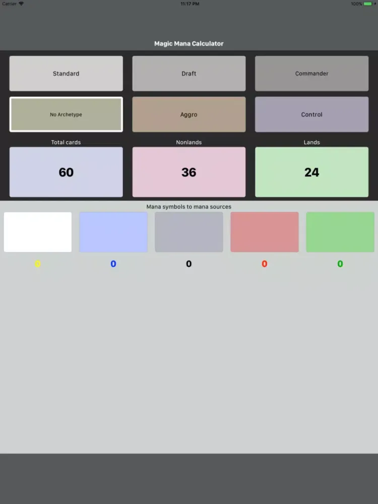 Magic Mana Calculator iPad 应用截图