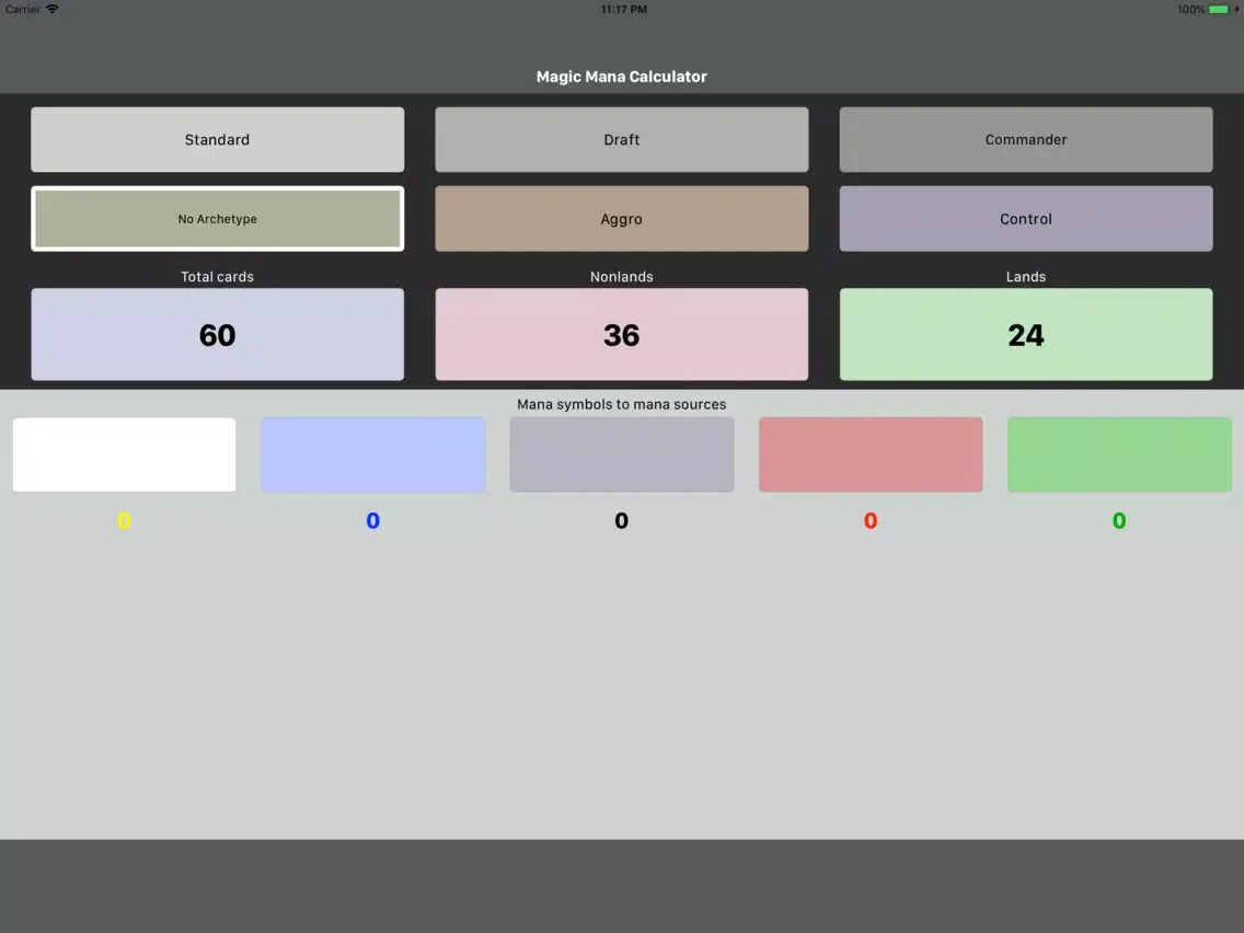 Magic Mana Calculator iPad 应用截图