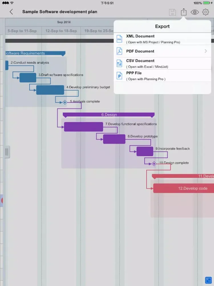 Screenshot di Gantt Charts- Project Timeline iPad 