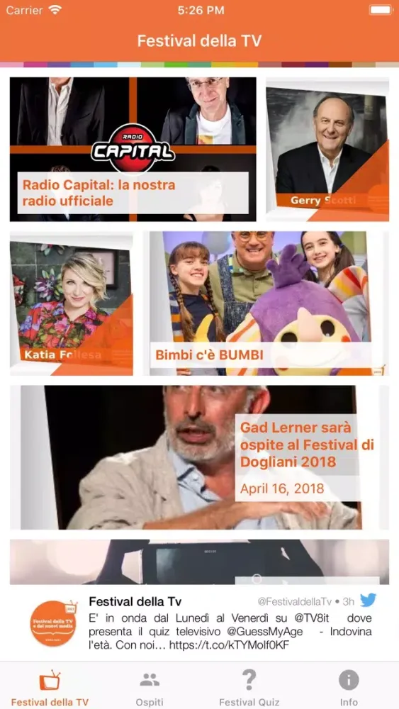 Скриншоты Festival della TV
