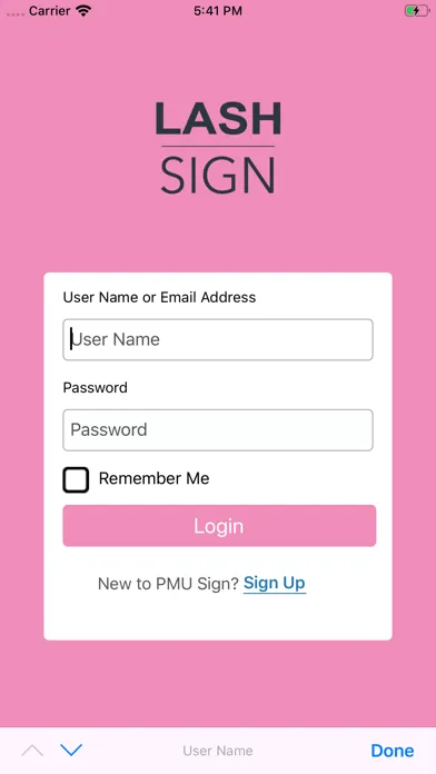 ภาพหน้าจอของ LASH SIGN