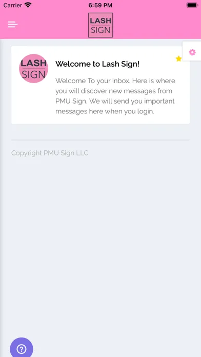 ภาพหน้าจอของ LASH SIGN