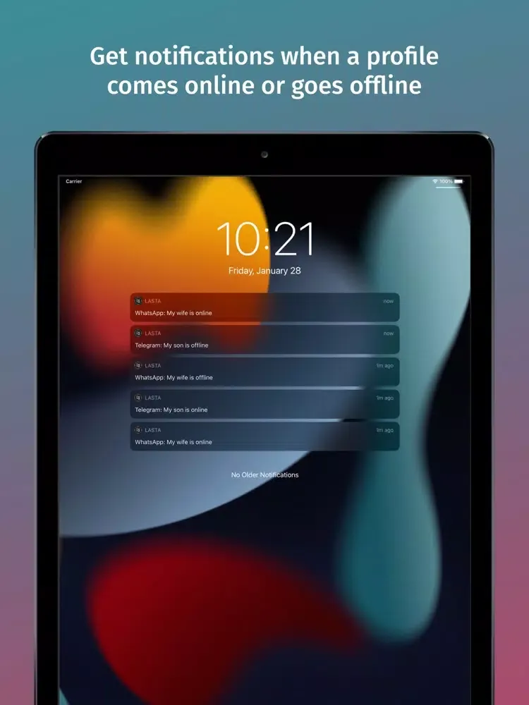 ภาพหน้าจอของ Lasta - tracker for Whatsapp iPad 