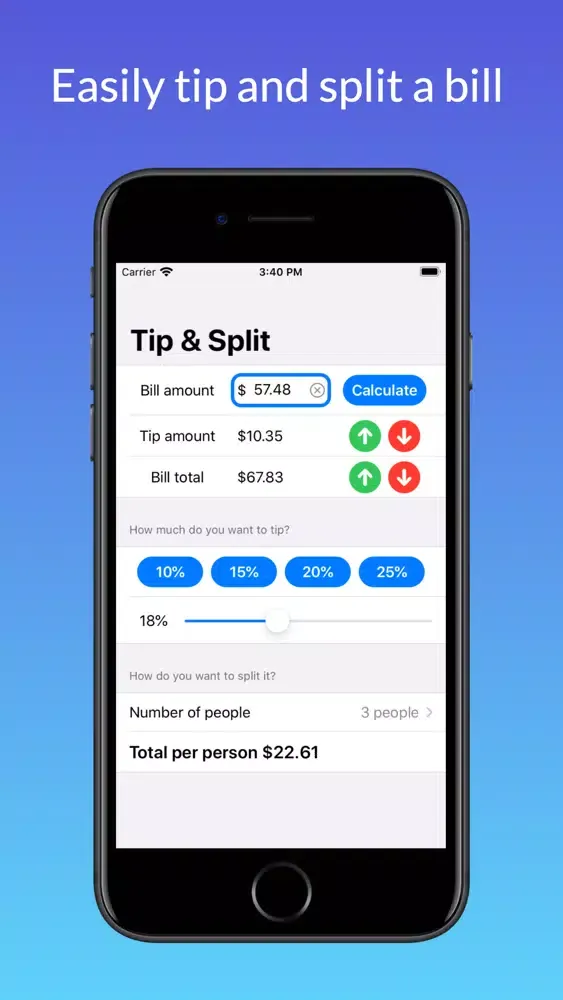 Capturas de pantalla de Easy Tip & Split