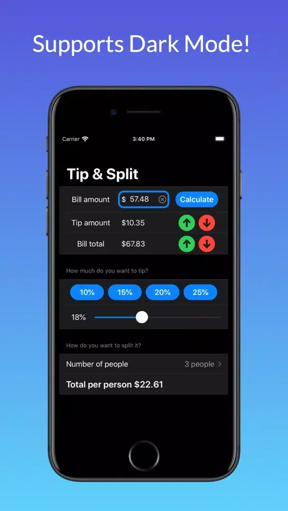 Capturas de pantalla de Easy Tip & Split