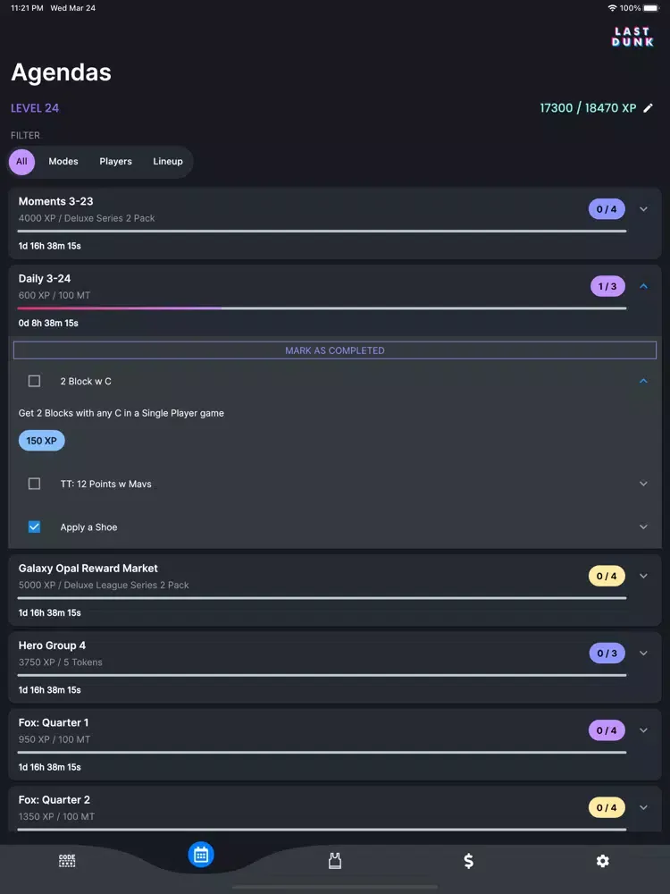 Ảnh chụp màn hình của MyTEAM by Last Dunk iPad 