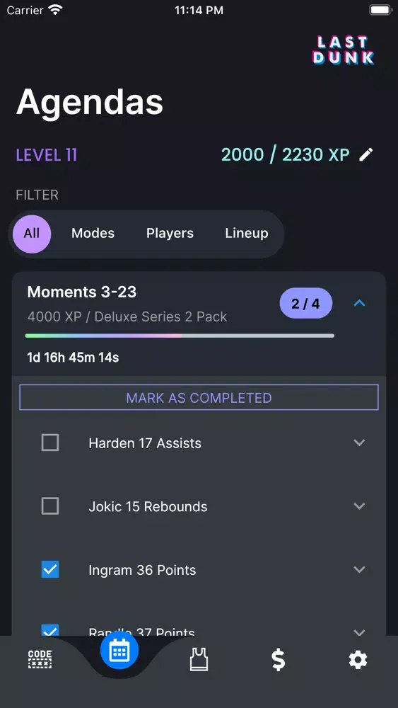 Ảnh chụp màn hình của MyTEAM by Last Dunk