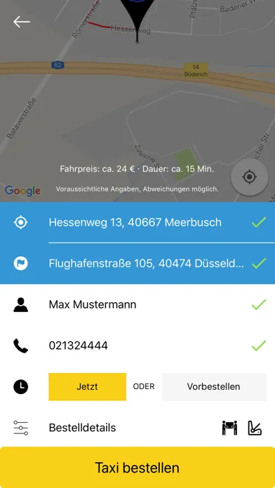 Capturas de pantalla de Taxi Meerbusch