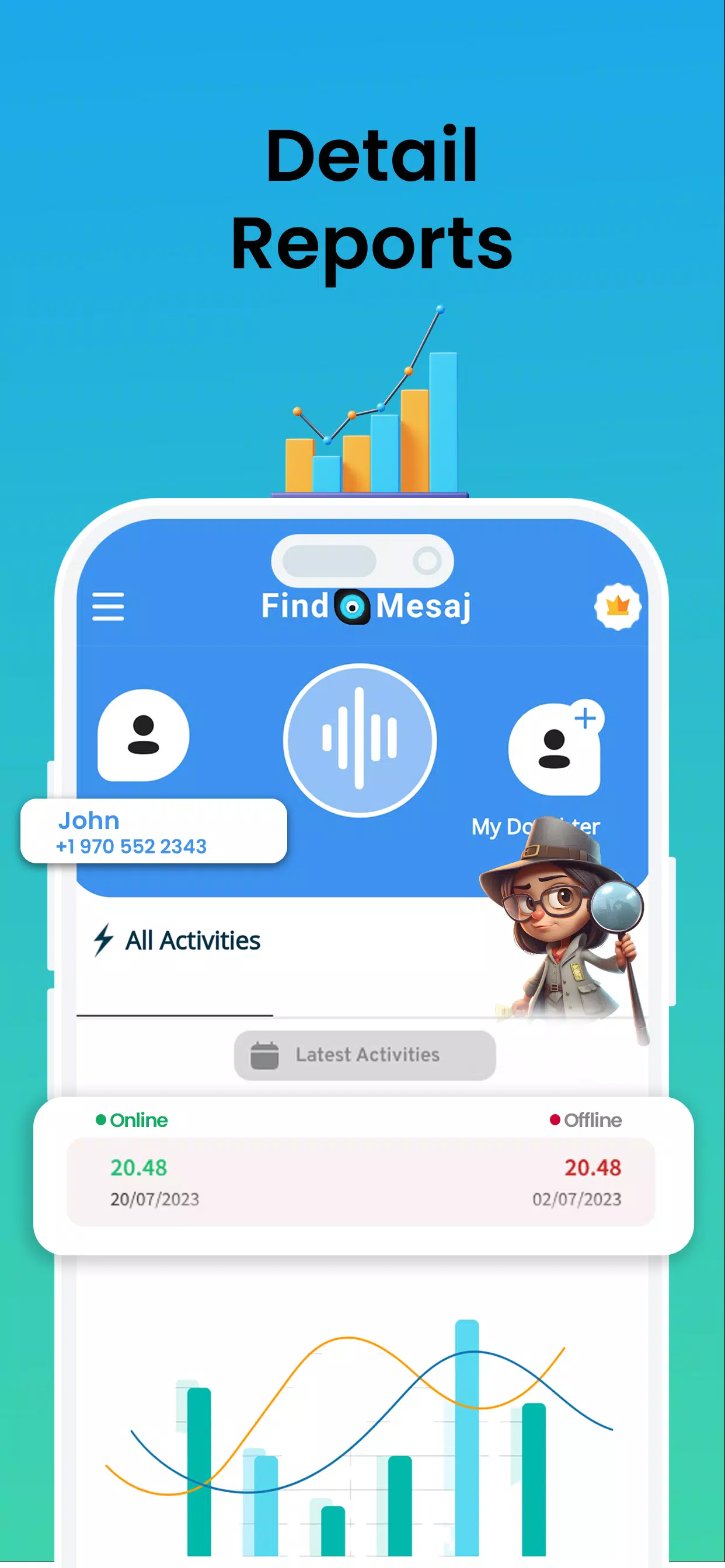 Findmesaj - WA online tracker Screenshots7