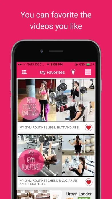 Captures d'écran de Women Gym Exercise Videos: Healthy fitness workout