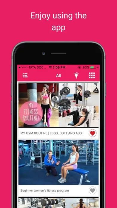 Captures d'écran de Women Gym Exercise Videos: Healthy fitness workout
