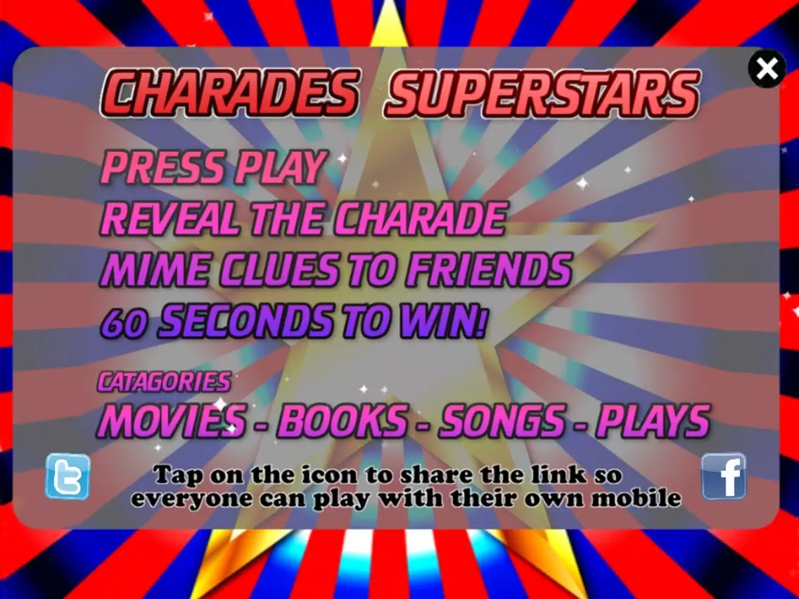 Charades Superstars iPad  Screenshots