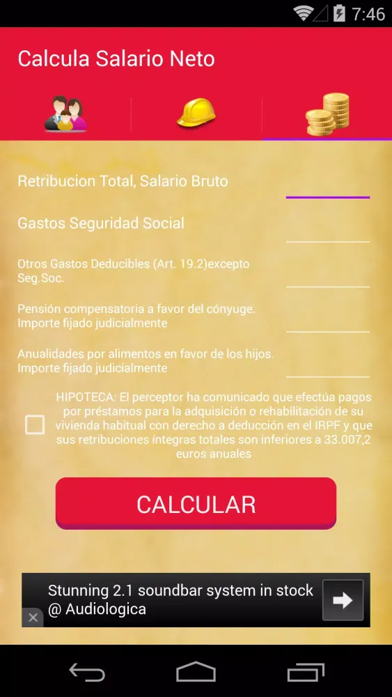Calcula Salario Neto Screenshots