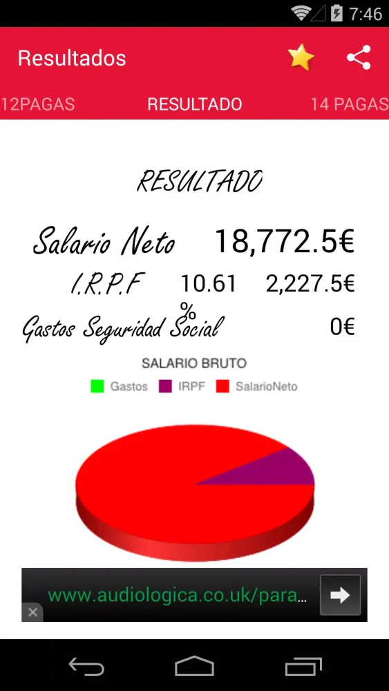 Calcula Salario Neto Screenshots
