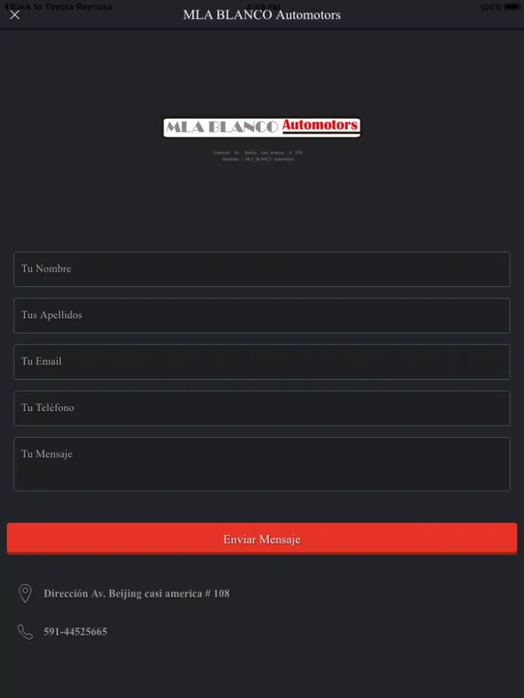 Blanco Automotors iPad  Ekran Görüntüleri
