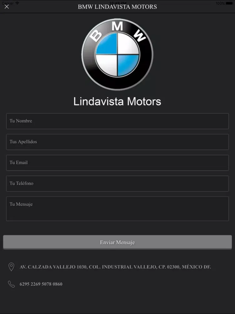 BMW LINDAVISTA iPad  スクリーンショット