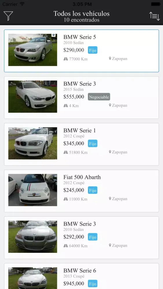 Zrzuty ekranu BMW Naosa