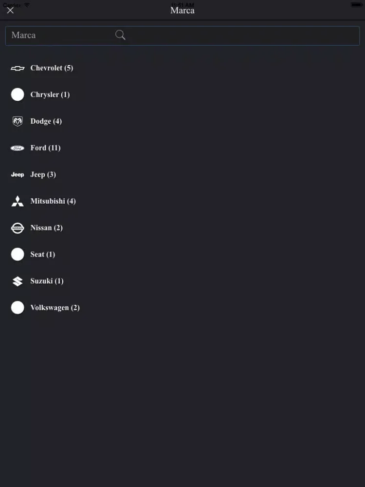 Tangkapan layar Grupo Andrade iPad 