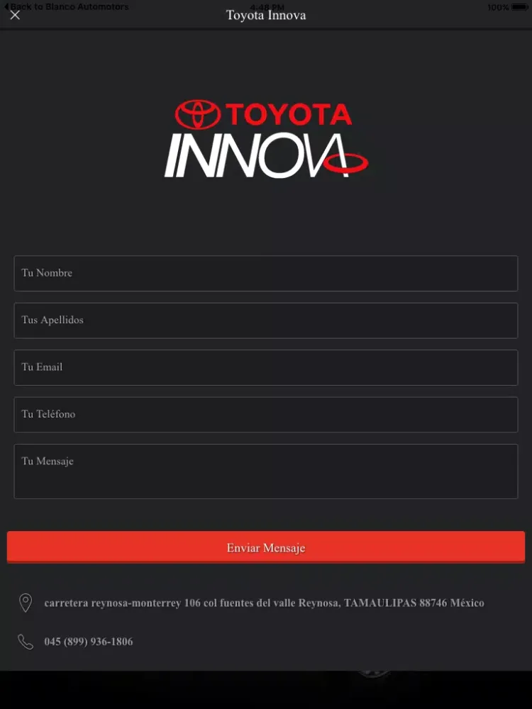 Toyota Reynosa iPad  স্ক্রিনশট