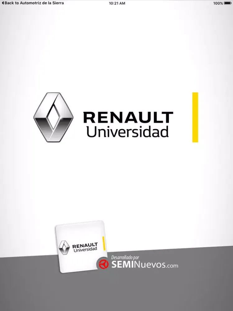Renault Universidad iPad  Ekran Görüntüleri