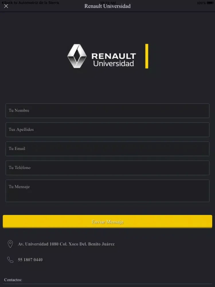 Renault Universidad iPad  Ekran Görüntüleri
