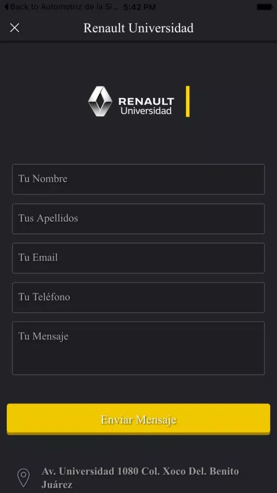 Renault Universidad Ekran Görüntüleri