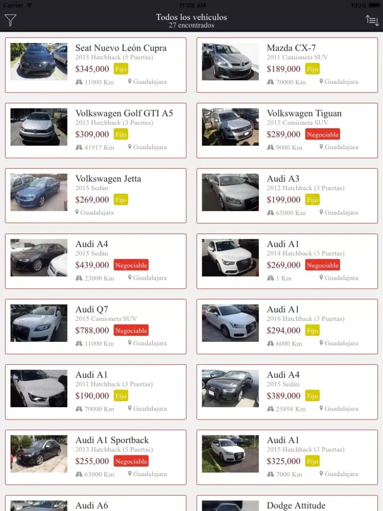 Seminuevos ABG iPad  Screenshots