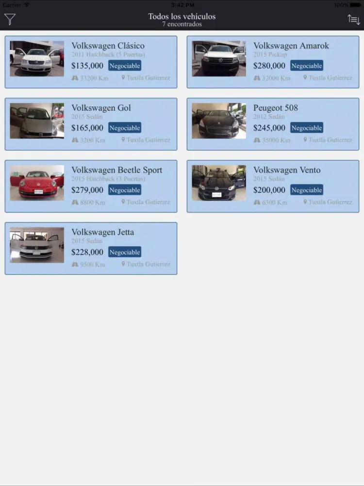 VOLKSWAGEN FASE iPad  Ekran Görüntüleri
