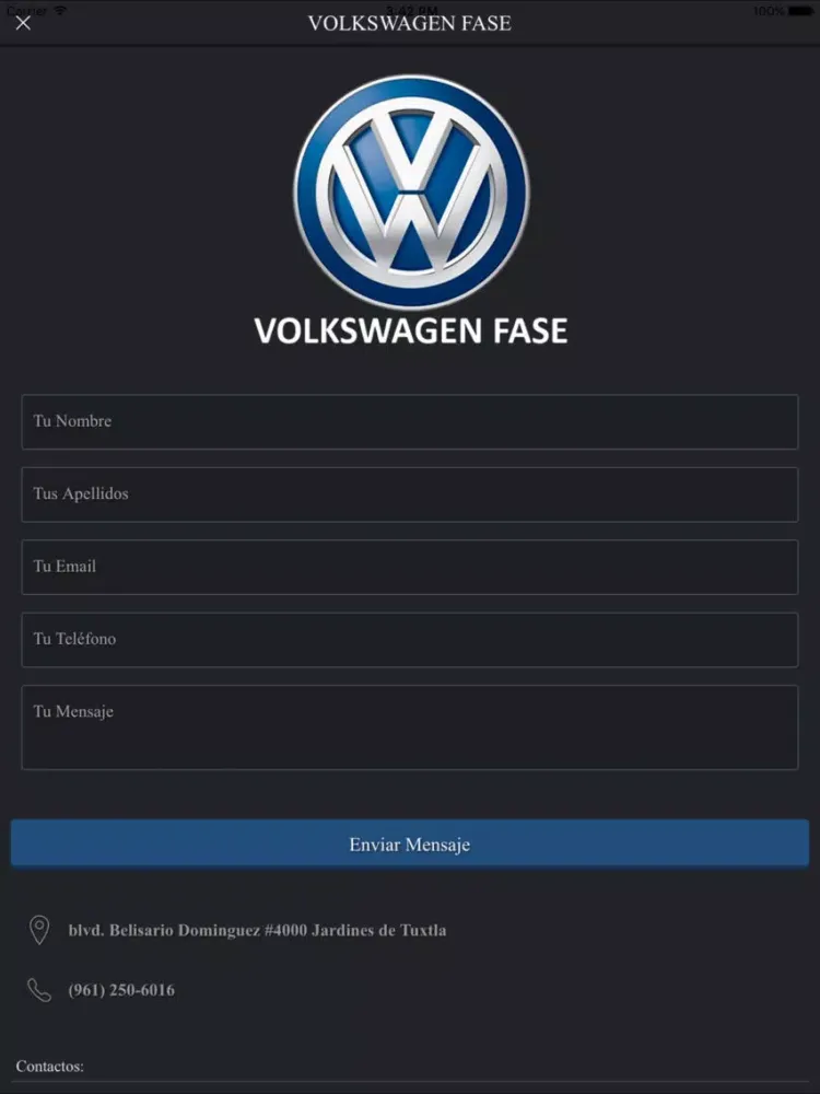 VOLKSWAGEN FASE iPad  Ekran Görüntüleri