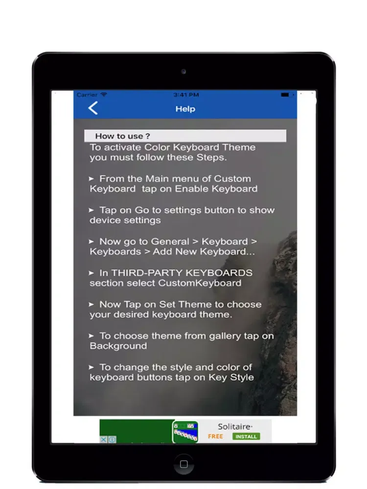 Custom keyboard Theme Color Keyboard Themes iPad  Screenshots