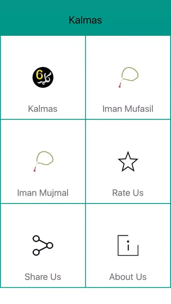 Capturas de tela do 6 Kalma of Islam – Six Kalmas of Islam