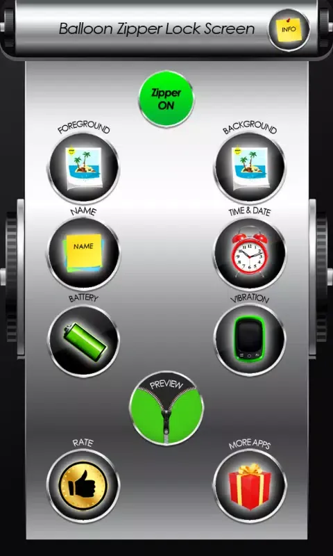 Balloon Zipper Lock Screen应用截图