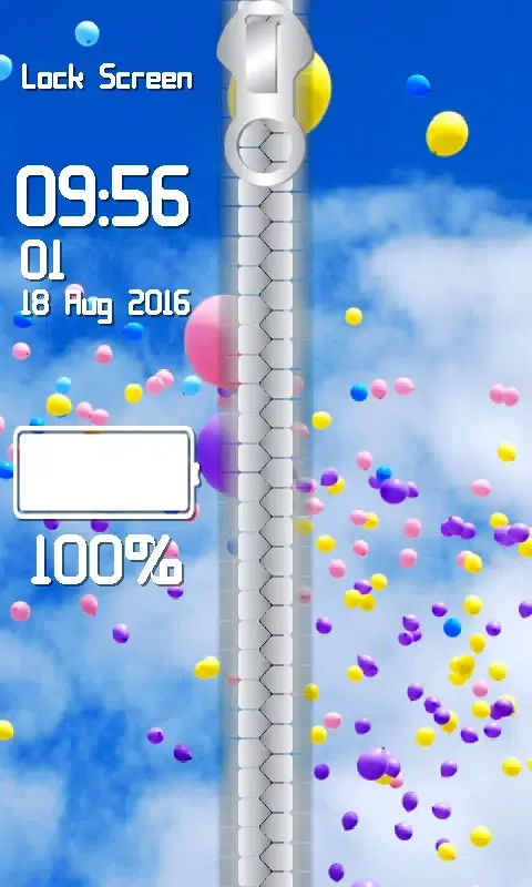 Balloon Zipper Lock Screen应用截图