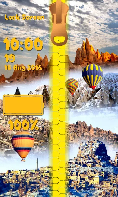 Balloon Zipper Lock Screen应用截图