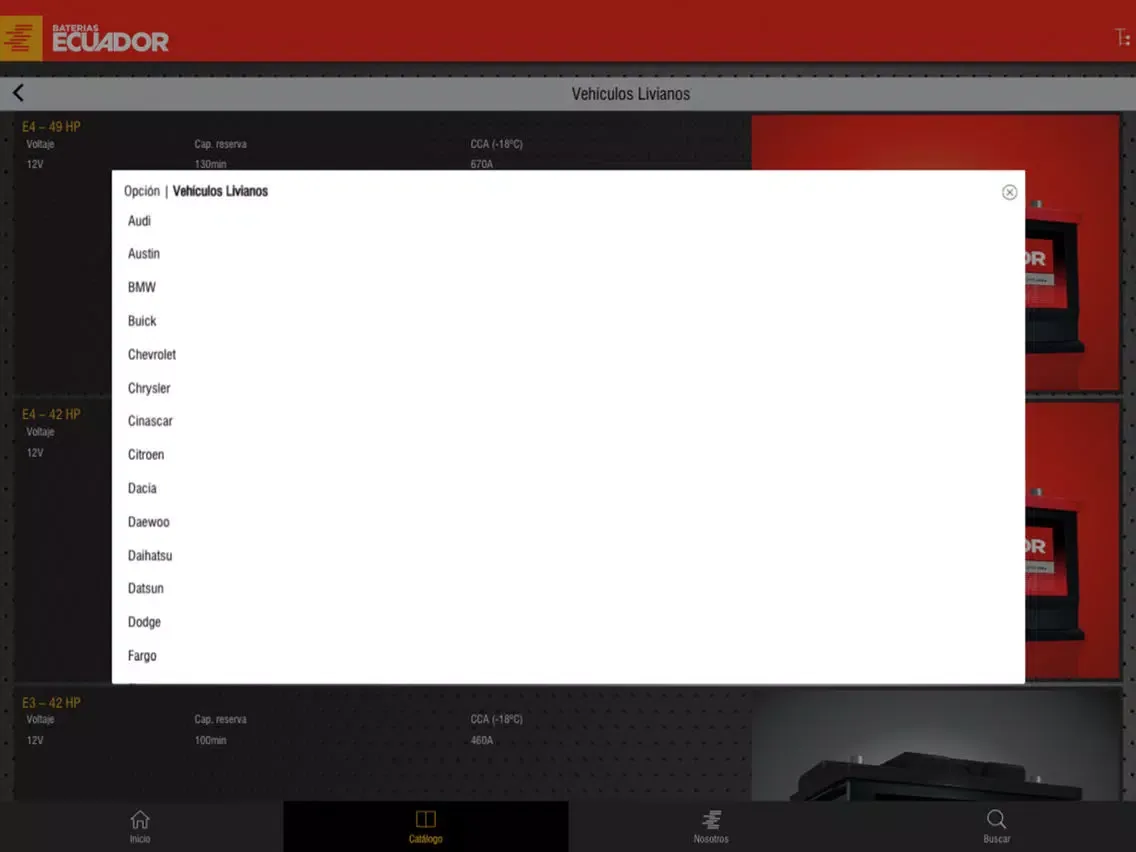 Baterías Ecuador iPad  Screenshots