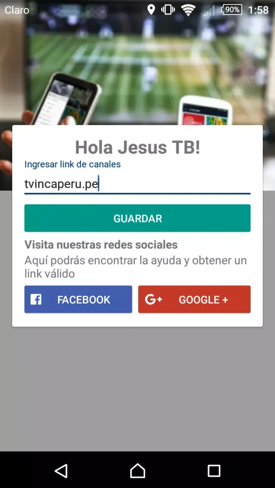 Tangkapan skrin TV INCA PERU