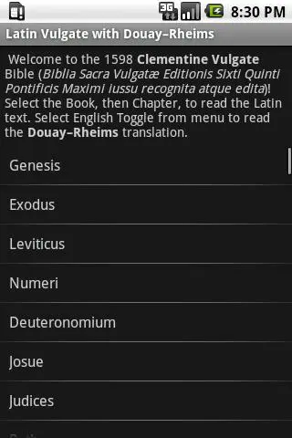 Zrzuty ekranu Latin Vulgate with DRC (Free)