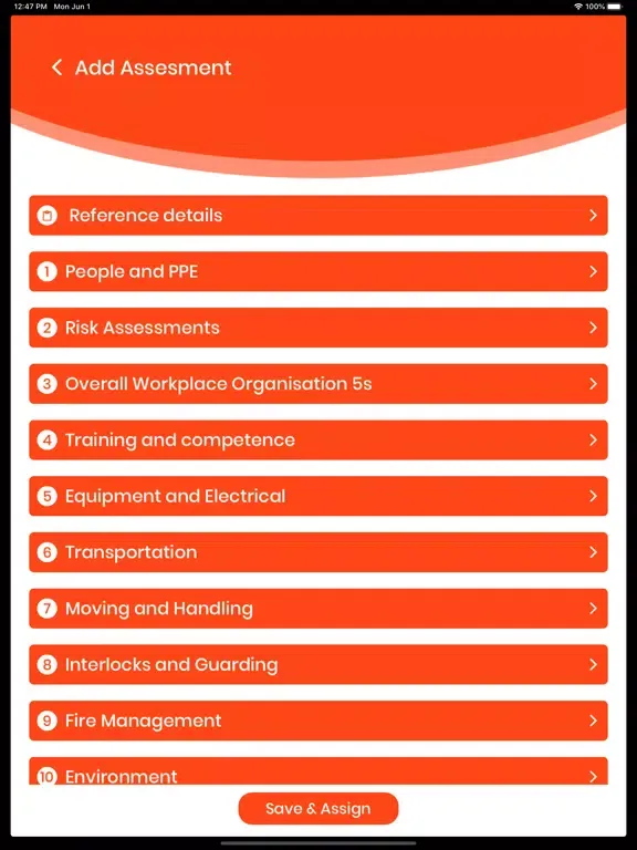 Screenshot di Assessor Pro iPad 