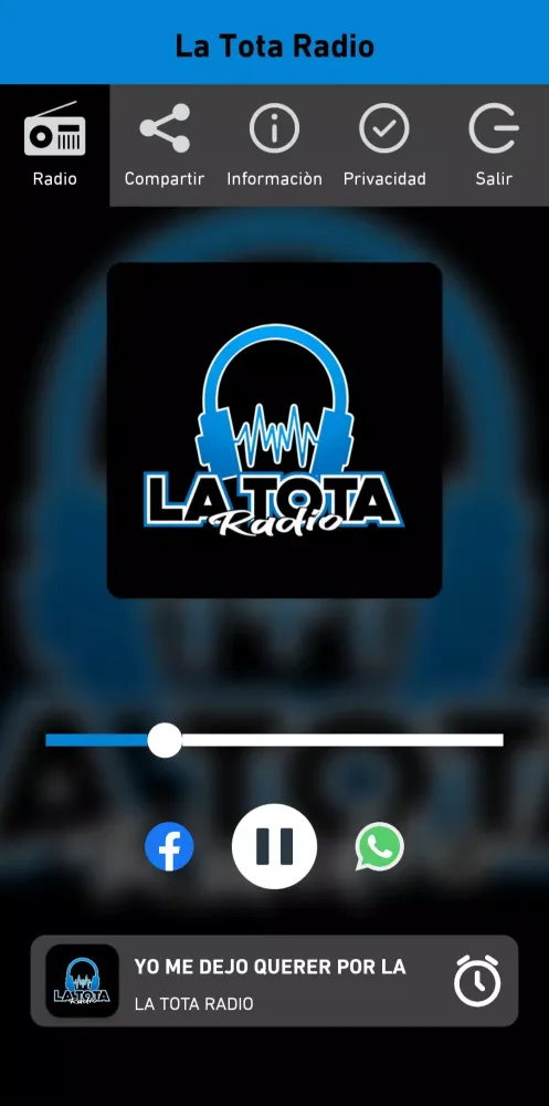 Tangkapan layar La Tota Radio